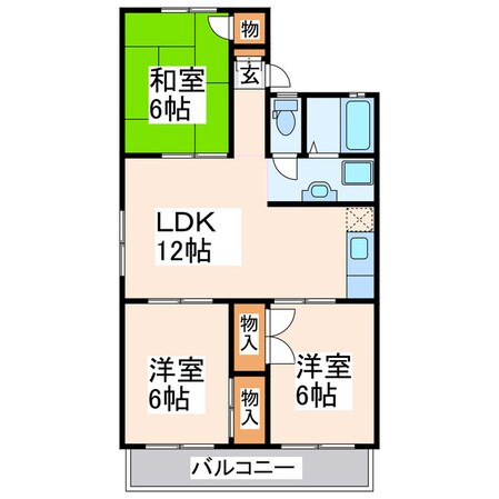 フラワーハイツの物件間取画像